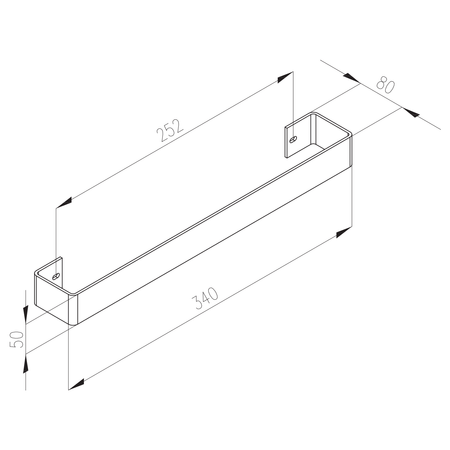 COLONNA wieszak na ręcznik 340x80 mm, stal nierdzewna polerowana