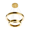 Lampa wisząca CIRCLE 2 40+60 cm - LED dwa ringi złoty połysk