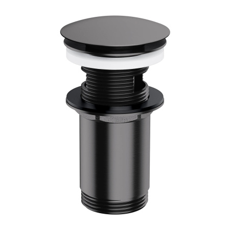 korek klik-klak do umywalki z przelewem, antracyt szczotkowany