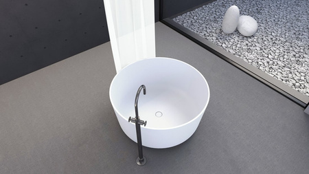 ESTATIS wanna wolnostojąca, kompozyt, ø110x51cm, biały mat