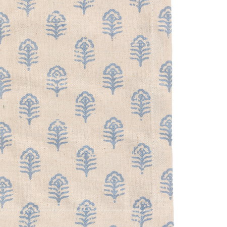 Fleur Floral Stamp Napkins Blue 4pk 450x450mm