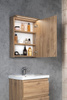 KAWA STRIP szafka z lustrem, oświetlenie LED 50x70x22cm, dąb emporio