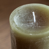 Pillar Candle Rustic Olive (2pk) 70x70x130mm