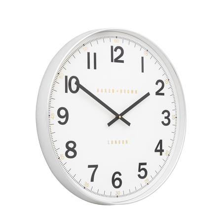 Whitby Wall Clock Chrome 50cm