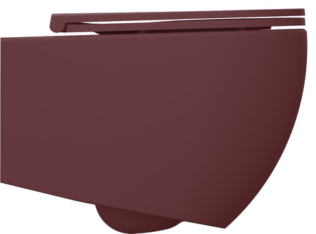 INFINITY miska WC wisząca, Rimless, 36,5x53cm, maroon red mat