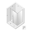KABINA PRIME PROSTOKĄTNA PRZYŚCIENNA L 130x100x200 CZYSTE 6mm ACTIVE SHIELD