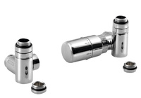 CORNER COMBI zestaw przyłączeniowy termostatyczny, prawy, chrom