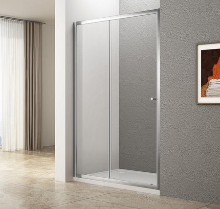 UGGA drzwi prysznicowe przesuwne 1400mm, szkło czyste