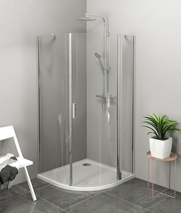 ZOOM kabina prysznicowa półokrągła 900x900mm, szkło czyste, prawa