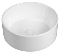 Umywalka ceramiczna nablatowa, średnica 40cm, biały