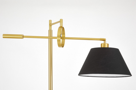 LAMPA STOJĄCA PODŁOGOWA MOSIĘŻNO-CZARNA TURINA