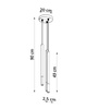Lampa wisząca MOZAICA 3P czarny/chrom