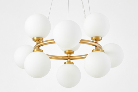 NOWOCZESNA LAMPA WISZĄCA MOSIĘŻNA MARSIADA W9