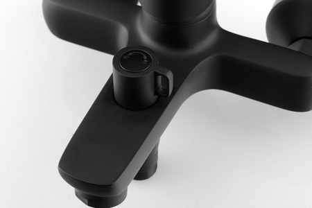 LOTTA bateria wannowa ścienna, czarny mat