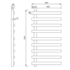 ELCOR elektryczna suszarka na ręczniki 480x920x50 mm, 128 W, biały mat