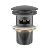 Korek Click Clack do umywalki z przelewem, gun metal