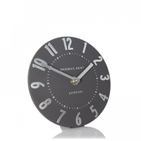 Mulberry Mantel Clock Graphite Silver 6in