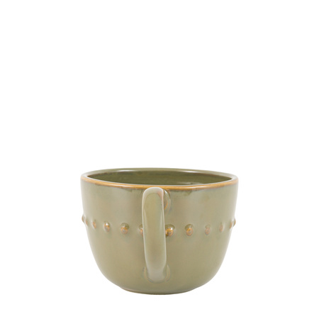 Organic Beaded Mug Olive (4pk) 145x110x80mm