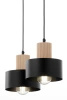 RIF wood 2 zwis czarny/drewno naturalne