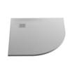 Brodzik MORI konglomeratowy półokrągły R55  90x90x3 posadzkowy, szary