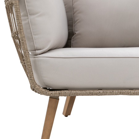 Fotel ogrodowy AVENA Egg Chair – kokon, technorattan, poduszki