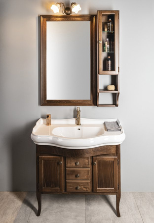 RETRO szafka do lustra 25x115x20cm, buk, prawa