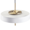Lampa wisząca ARTDECO 35 cm - biało - złota do salonu