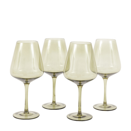 Wine Glass Smokey Green (4pk) 94x94x210mm