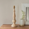 Hidcote Table Lamp Base Natural Wood