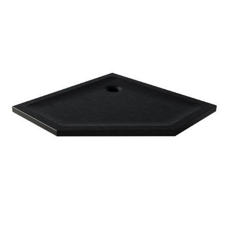 Brodzik MILD STONE akrylowy pięciokątny 90x90x4,5 czarny
