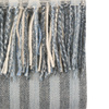 Lille Jacquard Stripe Throw Blue/Nat 1300x1700mm