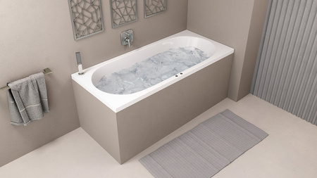 ASTRA B wanna z hydromasażem, 165x75x48cm, Active Hydro-Air, chrom