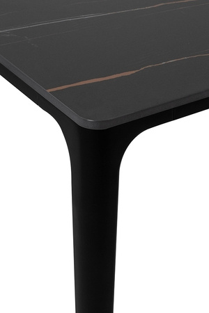 Stół SLIM 140x80 czarny - ceramiczny      marmur, aluminium