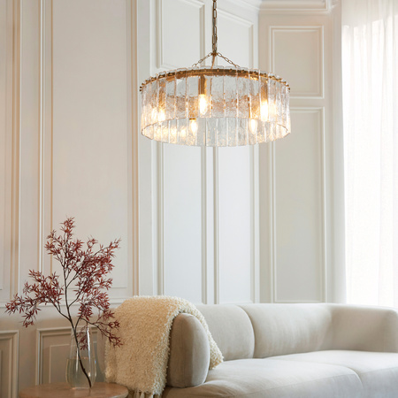 Karine 5 Pendant Light Brushed Aged Brass