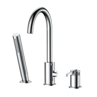 Bateria wannowa 3-otworowa, chrom