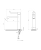 Y [Inclusive Design] bateria umywalkowa, 23 cm (głowica 25 mm), nikiel szczotkowany