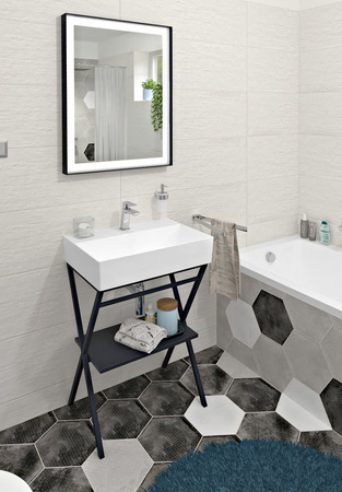 SISTEMA umywalka ceramiczna 60x42cm, biały