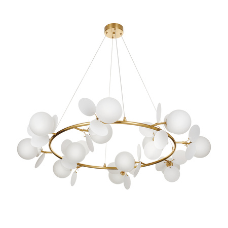 Lampa wisząca CHIC złoto biała 105 cm