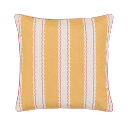 Calivana Stripe Cushion Ochre/Pink 450x450mm
