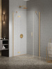 Kabina NESTA GOLD BRUSHED 1D pięciokątna L 90x90x200 czyste 6mm Active Shield 2.0