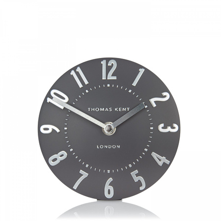 Mulberry Mantel Clock Graphite Silver 6in