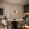 Lampa wisząca CIRCLE 60 cm - LED, ring mosiądz szczotkowany