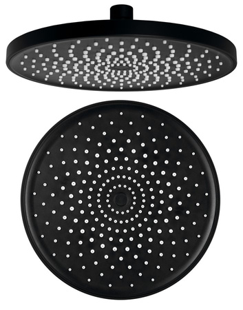 Deszczownia, średnica 220mm, silikonowe dysze, ABS/czarny mat