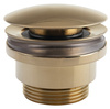 Odpływ umywalkowy 5/4", silent klik-klak, duży korek, 5-55 mm, złoto