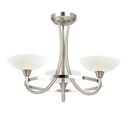 Cagney 3 Ceiling Lamp Satin Chrome