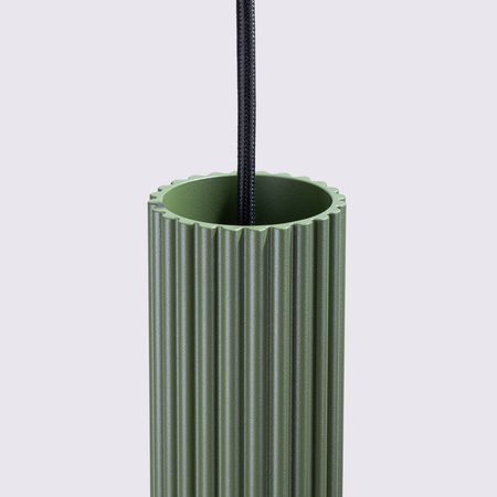 Lampa wisząca KARBON 1 zielony oliwkowy