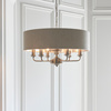 Highclere 6 Pendant Light Chrome & Natural