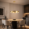 Lampa wisząca CIRCLE 60 cm - LED, ring mosiądz szczotkowany