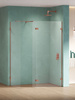 NZ4 Kabina prysznicowa EVENTA COPPER SHINE ścianka U 43x200 szkło czyste 8mm Active Shield 2.0