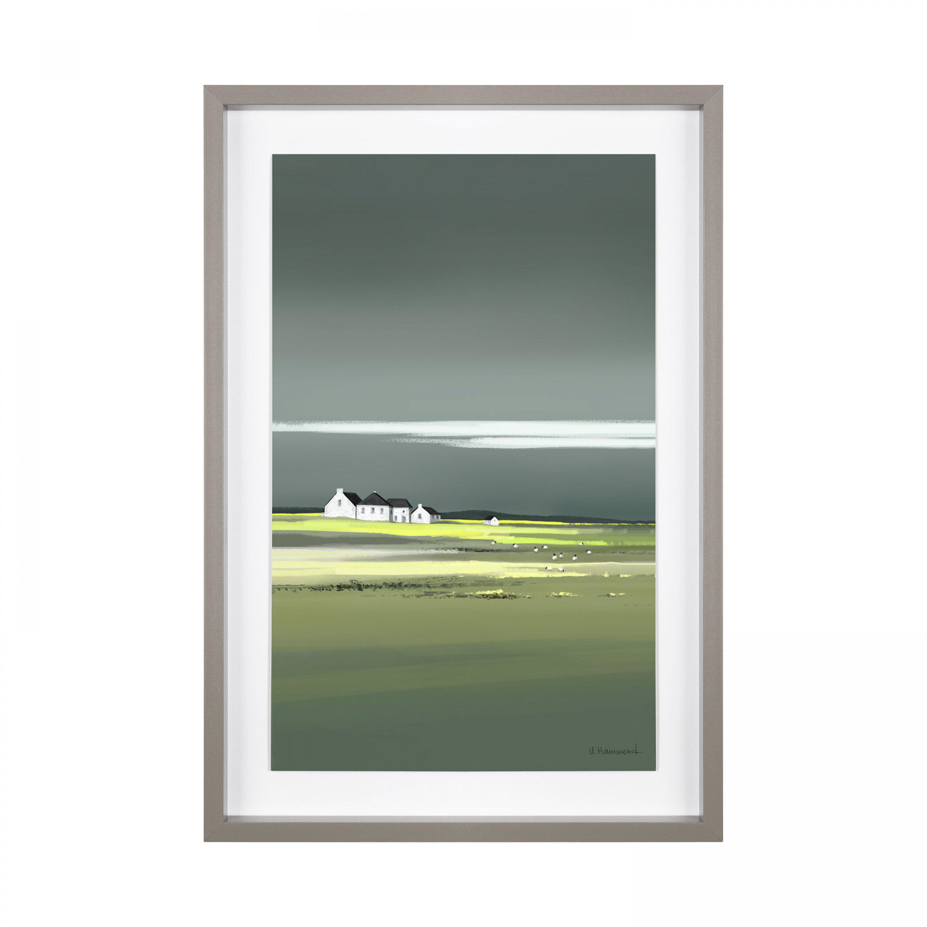Obraz w ramie „Ethos” – niebieski / zielony, 41 × 3,6 × 60 cm
